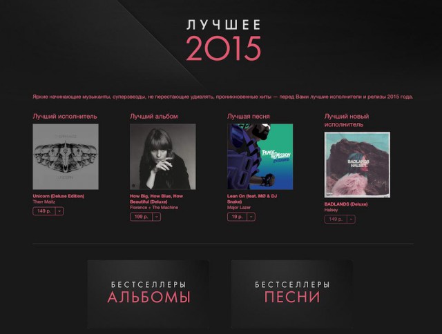 Рейтинг iTunes: лучшее за 2015 год в России