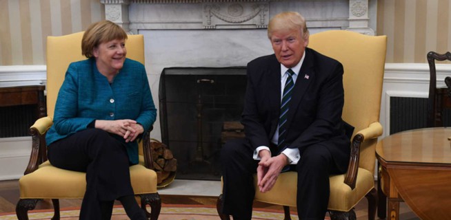 Тяжелая встреча Трампа и Меркель
