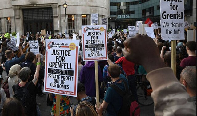 После пожара: в Лондоне прошли акции протеста